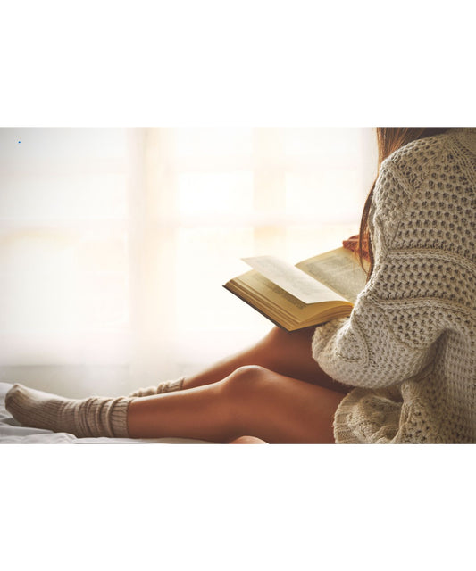 Women Reading a book, Boho aesthetic, relaxing reader