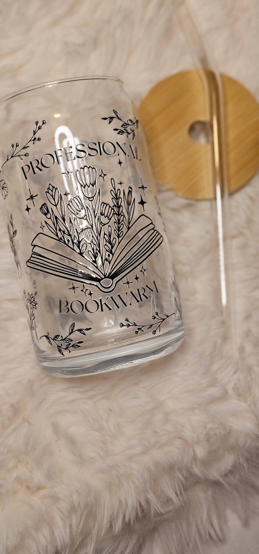 Professional Bookworm 16 oz Glass Can - Busy Housesteaders Boutique 