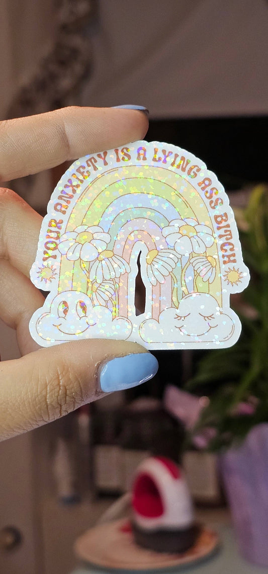 Anxiety Rainbow Sticker - Busy Housesteaders Boutique 