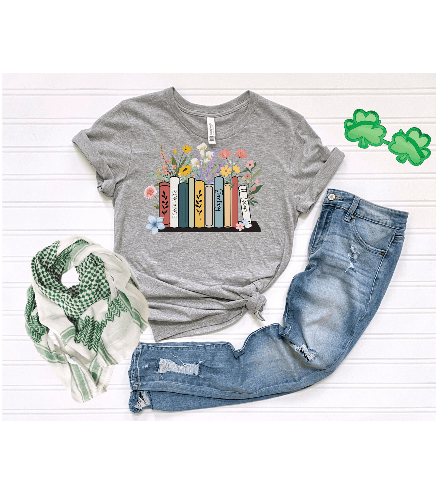 Boho Cottage core Book Tee - Busy Housesteaders Boutique 