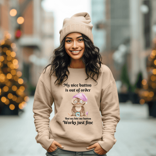 Bite Me Button Sweatshirt - Busy Housesteaders Boutique 