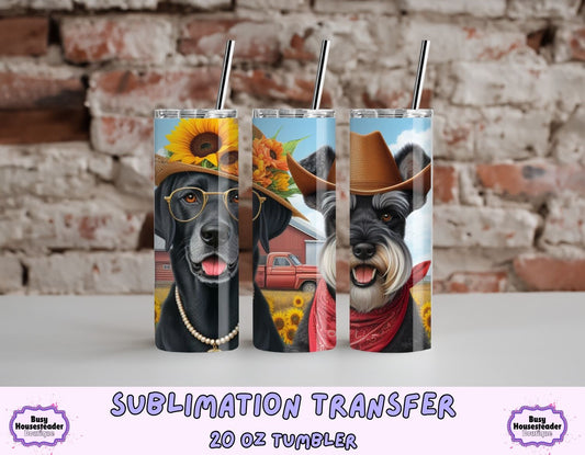Dog Farmer 20 oz Sublimation Transfer