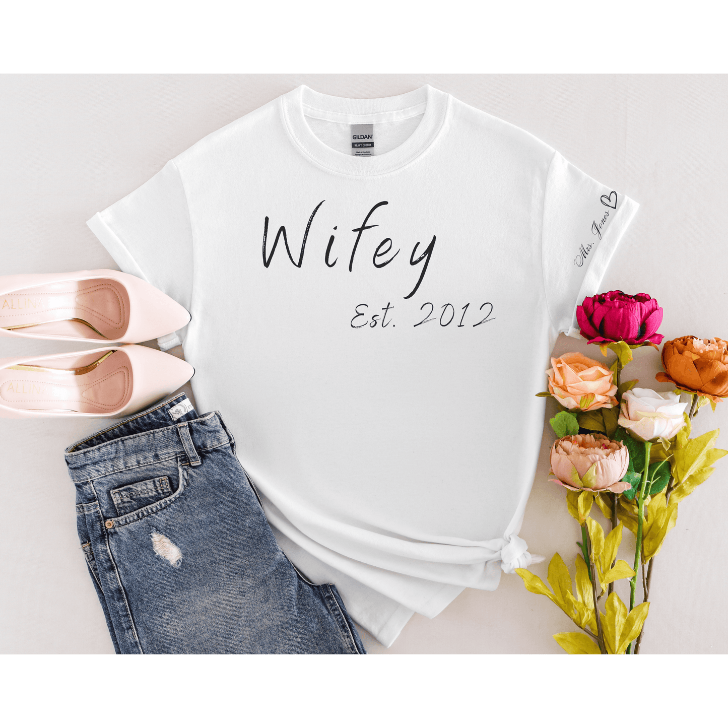 Custom Wifey Tee - Busy Housesteaders Boutique 